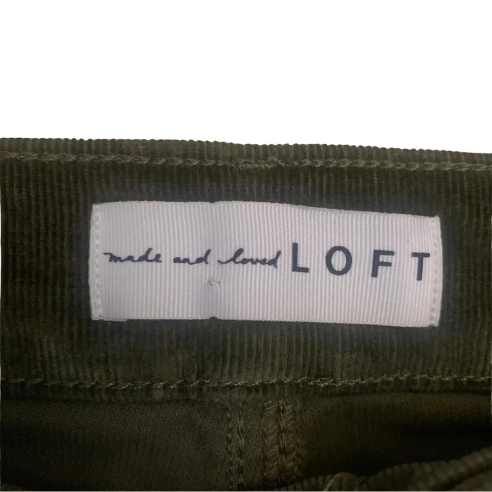 LOFT Wild Moss High Waist Skinny Corduroy Pants Size 2 / 26 Olive Military Green - Picture 4 of 12